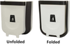 Foldable Plastic Car Bathroom Waste Basket White Kitchen Cabinet
