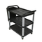 Commercial Heavy Duty 3-Tier Rolling Service/Utility/Push Cart For Food service/Restaurant/Cleaning/Workplace