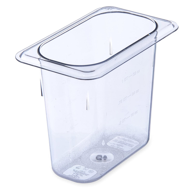 Large Dog Food Storage Container StorPlus Ninth Size Food Pan, Polycarbonate, 6" Deep, Clear