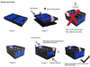 Double Decker Foldable Cart Portable Market Folding Trolley Collapsible Shopping Cart With Storage Crate