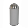 Promotional Garbage Trash Can With Lid Metal Covers Outdoor Push Out Open Trash Bin