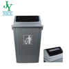 Wholesale Hotel Facility Push Cover Garbage Can Outdoor Aisle Standing Trash Bin Garden Separate Ash Bin