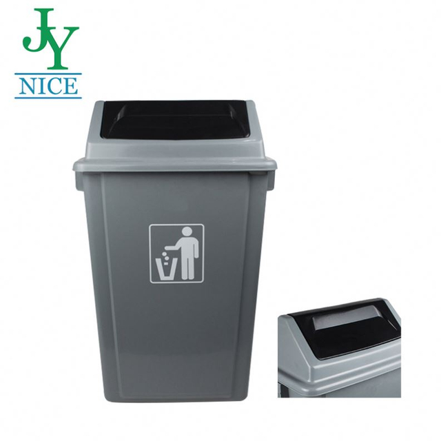 Wholesale Hotel Facility Push Cover Garbage Can Outdoor Aisle Standing Trash Bin Garden Separate Ash Bin