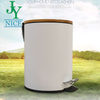 Black White Stainless Steel Garbage Bin 3L 5L 12L Round Trash Can with Foot Pedal