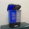 2021 New Model 10L Double Compact Box Trash Bin with Pedal Sorting Plastic Dustbin for Household Waste Bin