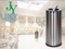 Metal Outdoor Medical Dustbin with lid hotel home office Stainless Steel rubbish bin