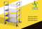 factory price 3- tier Stainless Steel Kitchen Trolley Four Wheels Industrial workshop Transport metal Iron Utility Cart