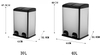 Industrial Foot Pedal Recyclable Iron Garbage Can Office Trash Can 30L 40L Square Stainless Steel Double Compartment Waste Bin