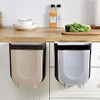 Garbage Car Trash Can Wall Mounted Foldable Cleaning Wall Mounted Folding Waste Bin Kitchen Cabinet Door Hanging Trash Bin