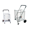 Aluminum folding hand travel luggage trolley cart with wheels, Folding Collapsible Storage Trolley Cart Shopping Crate