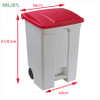 30L 45L 68L 87L Waste Bin Plastic Trash Can Waste Bin with Pedal