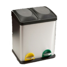 Rubbermaid Stainless Steel Double Bin