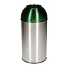 40 LITRE DOME BIN ELECTRIC FINISHED Stainless Steel Waste Bin black trash can bathroom