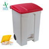 PP Material Kitchenware built-in garbage bin with plastic lid 68L foot pedal garbage recycle rubbish bin