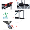 2020 factory made folding service mobile Cart with Four wheels for shopping fishing tools convey Food Serving Trolley