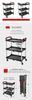 Wholesale 3 Tiers folding service Cart with Four wheels for shopping fish tools coll Food Serving folding Trolley