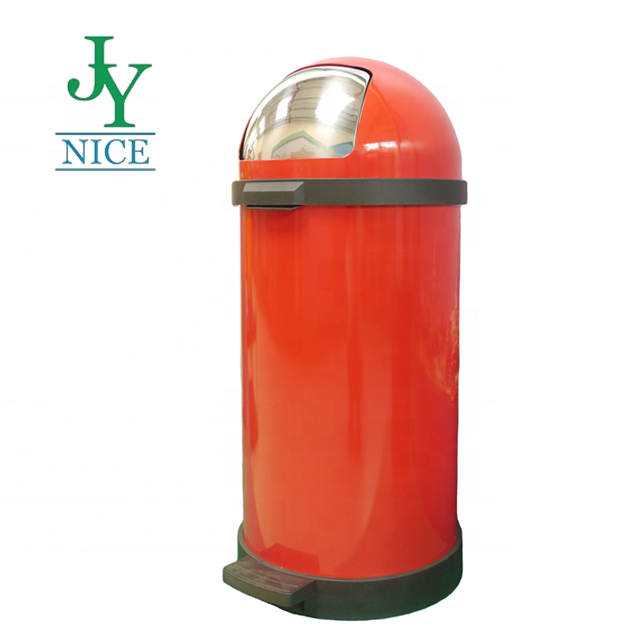 2021 New Fireproof Stainless Steel Lobby Dustbin with Pedal for Home Restaurant Kitchen Public Used Waste Bin 12L-70L