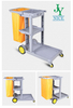Multifunction pub Inn housekeeping plastic cleaning service cart commercial supermarket janitorial handcart