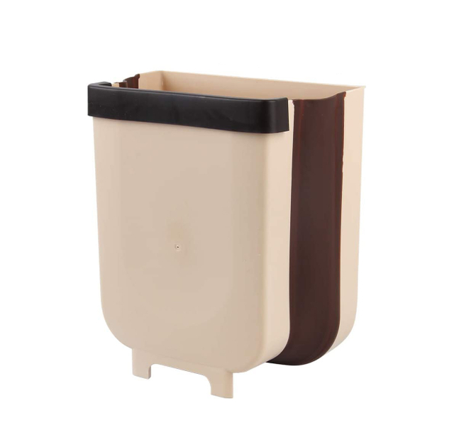 Kitchen Cabinet Garbage Door Hanging Wall Mounted Trash Bin Car Toilet Waste Storage Box NEW Creative Folding Trash Can