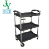 Plastic Folding Serving Tool Trolley Hotel Guest Room Food Service Cart With Wheels Commercial Kitchen Service Utility Cart