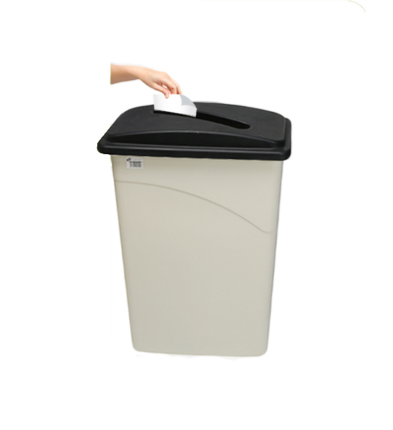87Qt. Slim Jim Paper Classification Dustbin With Lid Square Park Ash Bin with Lid Plastic Waste Bin Waste Container