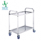 factory price 3- tier Stainless Steel Kitchen Trolley Four Wheels Industrial workshop Transport metal Iron Utility Cart