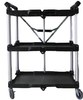 2021 New Collapsible Service Cart Hotel Canteen Kitchen Mobile Tool Cart Folding Food Trolley for Restaurant Bussing Cart