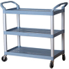 JY-UC02S 3 Tiers Plastic Service Trolley Cart Food Trolley Cart Servicing Cart For Hotel Restaurant