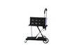 Folding Plastic Shelves Basic Cart 3 Tire Slim Storage Mobile Rolling Utility Cart Production Transportation Cart