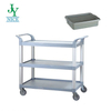 High Quality Plastic restaurant Service Utility Cart with wheels heavy duty 3 Shelves hotel room food trolley