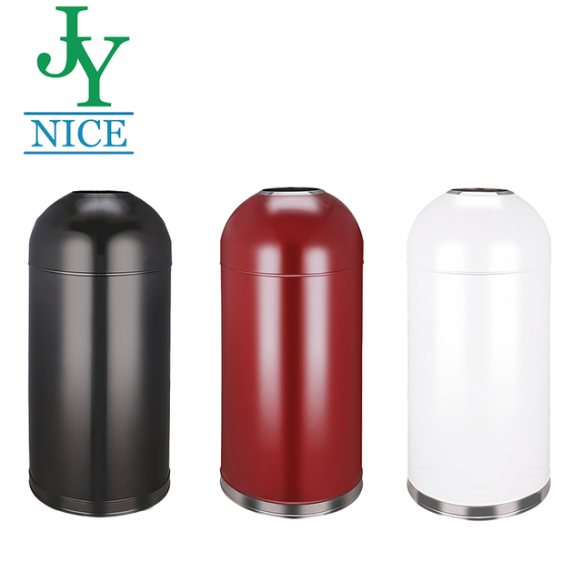 Open Top Bin Lobby Trash Can Hotel Stainless Steel Waste Bin