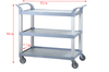 Commercial 3 layer UTILITY restaurant wine trolley mobile food delivery service cart