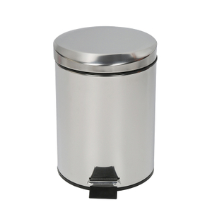 Round Bathroom Trash Can with Lid Soft Close And Removable Inner Wastebasket, Black trash can bathroom Office lidded bathroom trash can