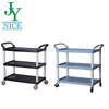Heavy Duty three tray plastic supermarket trolley Restaurant Kitchen Dining Service Cart