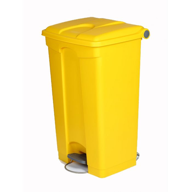 87/90 Litre All Plastic Step on Container with Wheels
