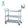 Airport Service hand Trolley 3 tiers Plastic 4 wheels multi function airplane food Utility Cart