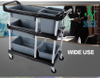 Three Shelf Restaurant Hotel Dish Collecting Cart with bucket stainless steel plates bowls cleaning trolley