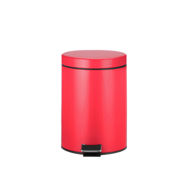 bathroom trash cans with lid Stainless Steel Iron Steel in Colorful Powder Coating Trash Can for Bedroom Waste Bin Garbage Bin