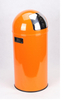 Yellow Push Trash Can with Handle