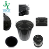 77Qt. Outdoor Round Rubbish Collection Trash Can Plastic Big Garbage Bin With Lid