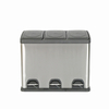 Classified 3 Compartment Dustbin Indoor And Outdoor Industrial Steel Waste Bin