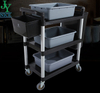 Hotel restaurant tavern plate collect cleaning trolley plastic Kitchenware food collecting service dish caddy