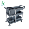 hotel collection trolley with container PP plastic kitchen plate collect cleaning service cart chariot de nettoyage service