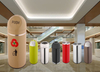 Toilet Waterproof Foot Pedal Garbage Bin with Lid Removable Inner Wastebasket Round Waste Bin