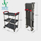 plastic 3 Tier Restaurant Kitchen Plastic Service Folding Food Trolleys carts