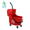 Plastic Combo Cleaning Mop Bucket 26-35 Qt Capacity With Metal Squeeze Wringer