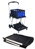 Folding Plastic Shelves Basic Cart 3 Tire Slim Storage Mobile Rolling Utility Cart Production Transportation Cart