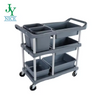 Hotel collection trolley with container PP plastic kitchen plate collect cleaning service cart