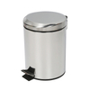 Round Bathroom Trash Can with Lid Soft Close And Removable Inner Wastebasket, Black trash can bathroom Office lidded bathroom trash can