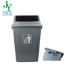 Easy Assembly Recycled rubbish container with push cover coffee shop restaurant kitchen plastic waste bin